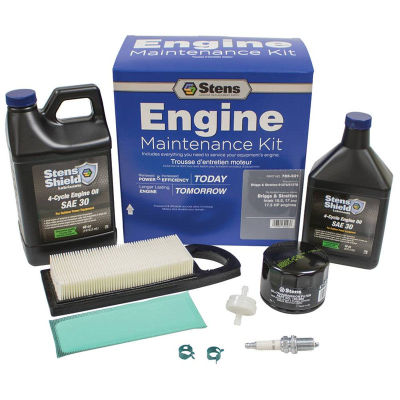 Briggs & Stratton 15-17.5hp Filter-A/C Cartridge & Foam, Oil, Fuel & Plug Service Kit 5127A, 5127B