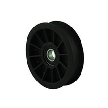 Load image into Gallery viewer, PowerMowers provides professional lawn &amp; garden products that prioritises cutting-edge performance &amp; user-safety. Universal GA Flat Idler Pulley 4-5/8&quot; Plastic PUL10154