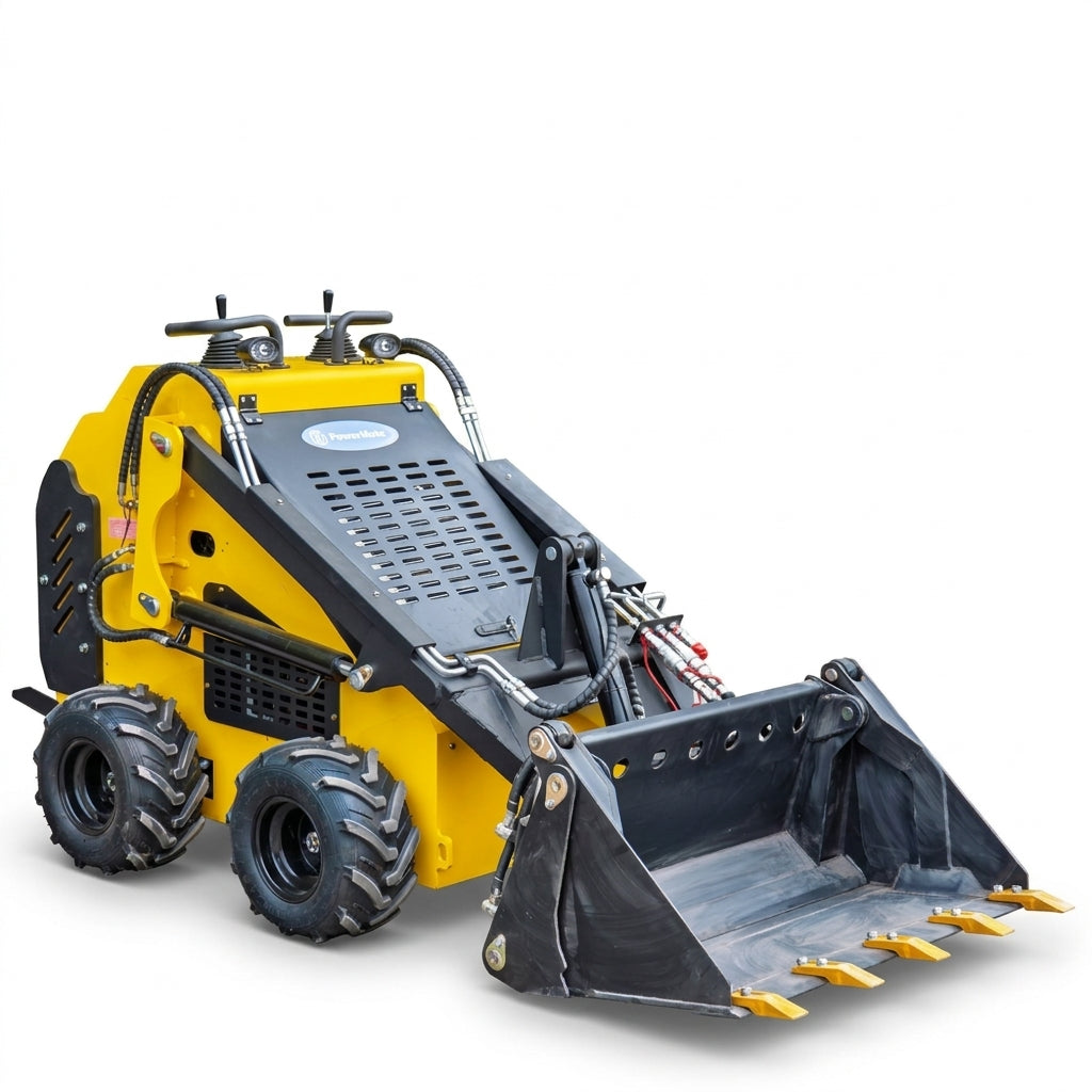 PowerMow DuraDrive Series 400W Wheeled Compact Utility Mini Skid Loader
