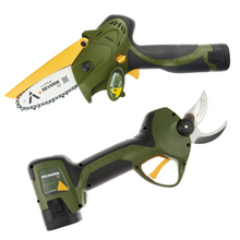 Load image into Gallery viewer, Alpen Wildhorn 32 + Beverin 10 Nacked Pack Professional Electric Pruner Secateurs and Compact Mini Chainsaw Combo Pack ALP-01