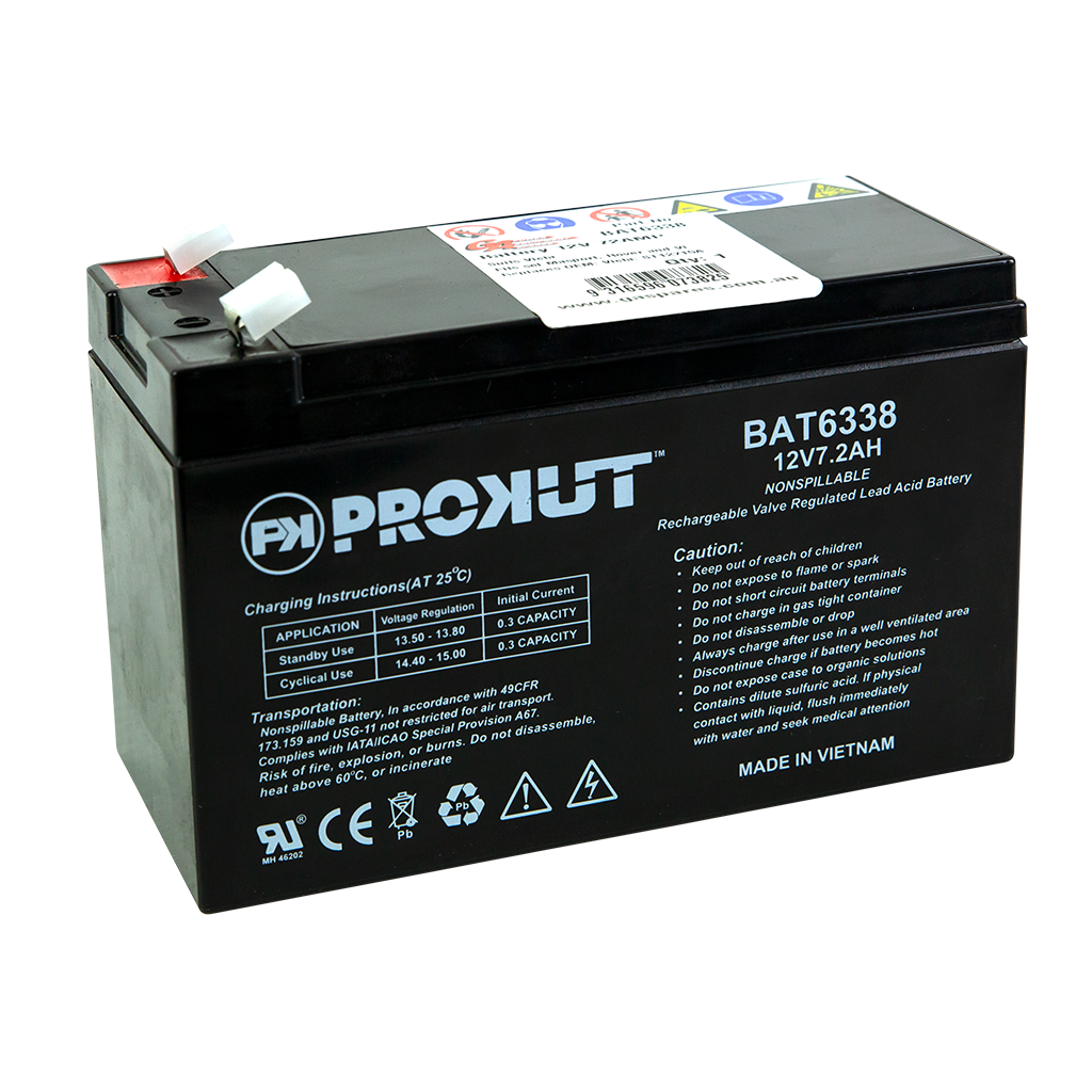 PROKUT/GA/Masport/Rover/Universal/Victa BAT6338/A03559/ST12715A 12V 7.2Amp Battery BAT6338, A03559