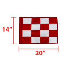 Load image into Gallery viewer, PowerMowers provides professional lawn &amp; garden products that prioritises cutting-edge performance &amp; user-safety. BG1005RE-WH-CHT Checkered Red &amp; White Flags Tube Style