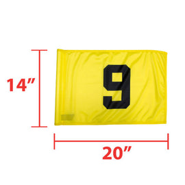 PowerMowers provides professional lawn & garden products that prioritises cutting-edge performance & user-safety. BG1007BYE/BKT Yellow Flag with Black Numbers 10-18