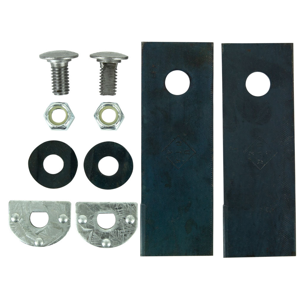 GA/SupaSwift/Kohler/Loncin/Honda/UTA BNC8298/BPB8298/SSP3060690/SSP3050692/SSU645AP Little Bob 18" Steel Base Ute Side Discharge Blade & Bolt Set BNC8298, BPB8298