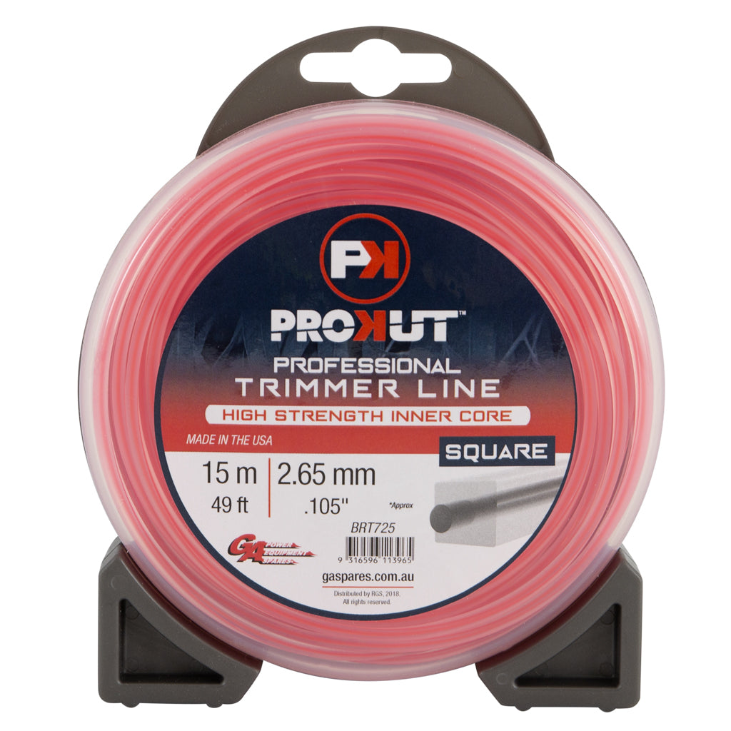 PROKUT/GA BRT725/OMK561509 Prokut Trimmer Line Square Pink .105 2.65Mm 49' 15M Teardrop OMK561509