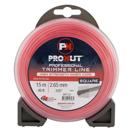 PROKUT/GA BRT725/OMK561509 Prokut Trimmer Line Square Pink .105 2.65Mm 49' 15M Teardrop OMK561509