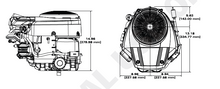 Load image into Gallery viewer, Briggs &amp; Stratton 25hp (724cc) PXi Pro Series™ V-Twin Vertical 1&quot; Shaft Ride-on Engine 44S977