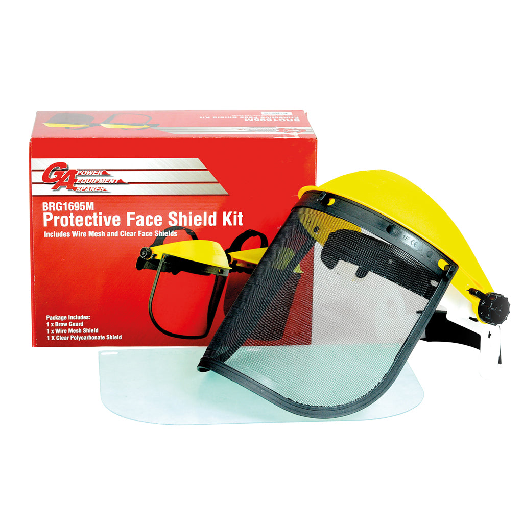 PowerMowers provides professional lawn & garden products that prioritises cutting-edge performance & user-safety. GA Tilt Up Protective Visor Kit Wire Mesh/Clear PC Face Shield BRG1695M