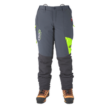 Load image into Gallery viewer, Clogger Zero Ultra Women's Premium Chainsaw Pants - Grey/Green