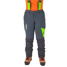 Load image into Gallery viewer, Clogger Zero Ultra Women's Premium Chainsaw Pants - Grey/Green