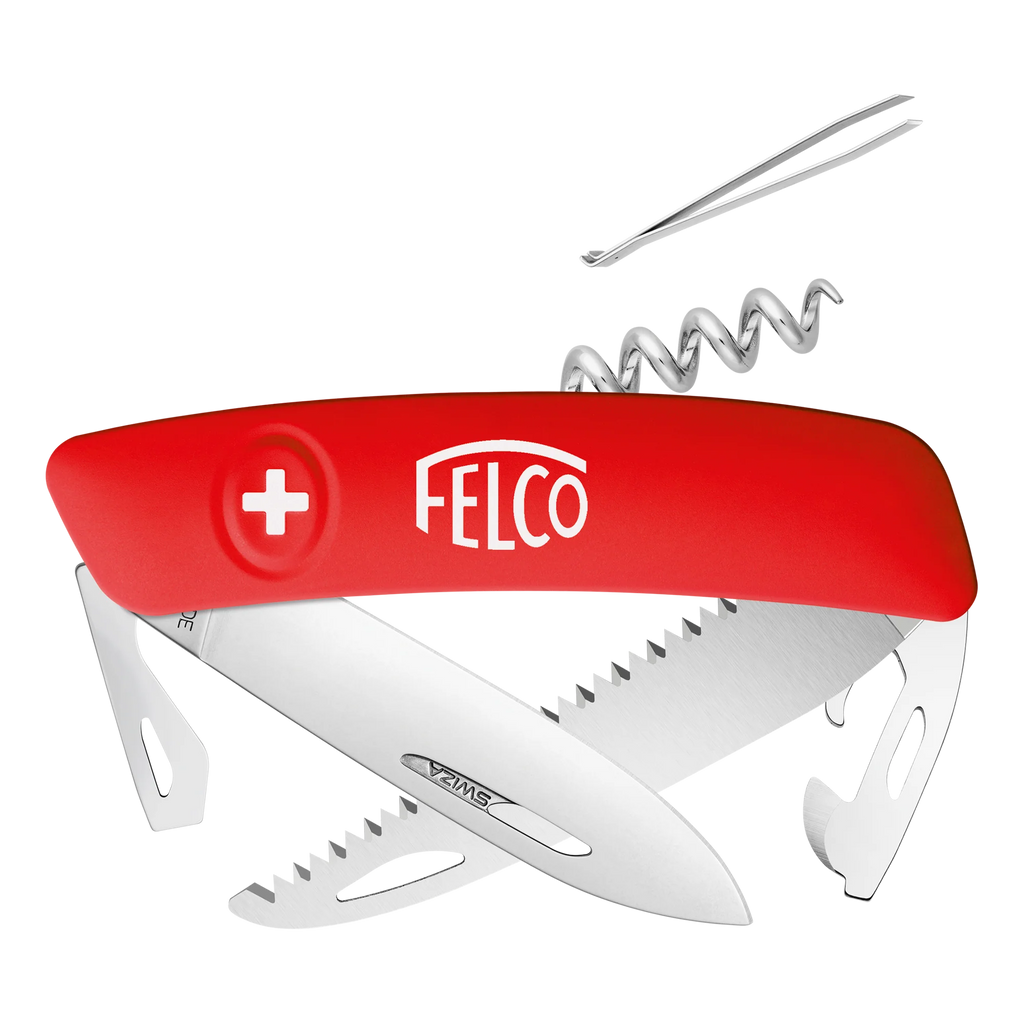 Felco 505 10-Function Swiss Pocket Knife, Corkscrew and Saw