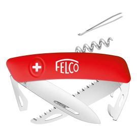 Felco 505 10-Function Swiss Pocket Knife, Corkscrew and Saw