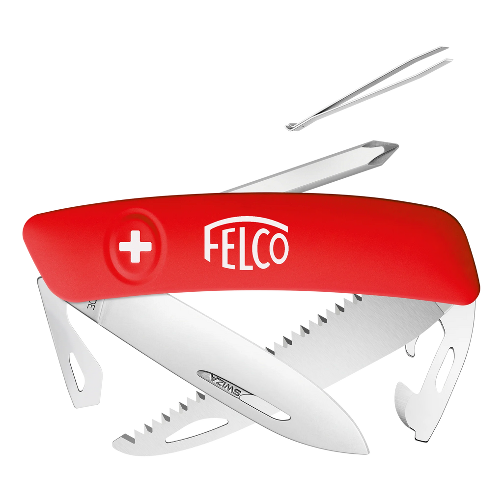 Felco 505 10-Function Swiss Pocket Knife, Screw Driver and Saw