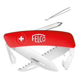 Felco 506 10-Function Swiss Pocket Knife, Screw Driver and Saw