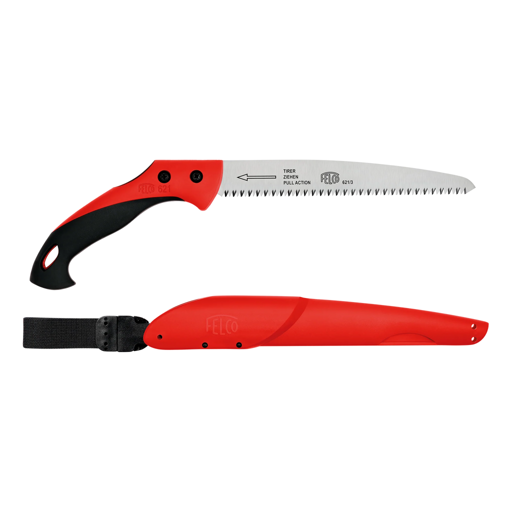 Felco 621 Folding Pull-Stroke Pruning Saw and Scabbard - 24cm Straight Blade