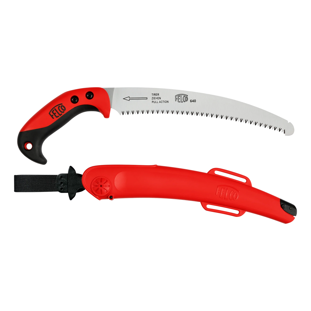 Felco 640 Folding Pull-Stroke Pruning Saw and Scabbard - 27cm Curved Blade