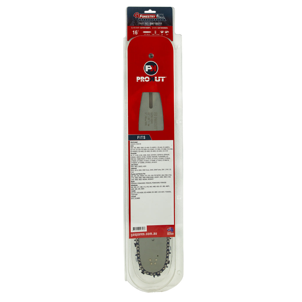 PROKUT/GA/OREGON/Echo/Homelite/John Deere/Jonsered/Poulan/Ryobi/Shindaiwa/Tanaka CS-400/CS-440/CS-510/CS-520/CS-3600 Prokut Bar & Chain Combo 16" #30S Ba CS-400, CS-440