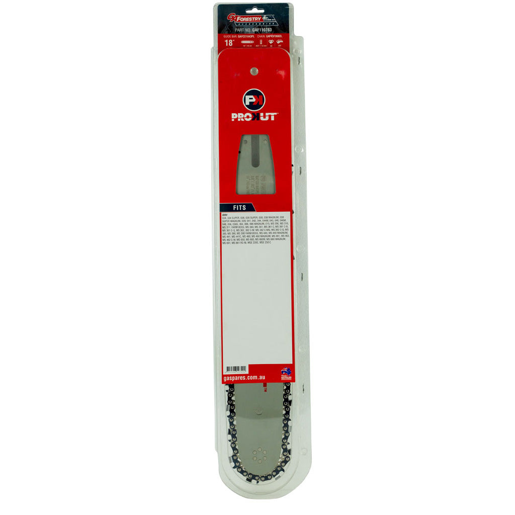 PROKUT/GA/OREGON/STIHL GAF110783/E15/OMK110783/OMK580741 Prokut Bar & Chain Combo 18" #43F Cd 110783, 580741