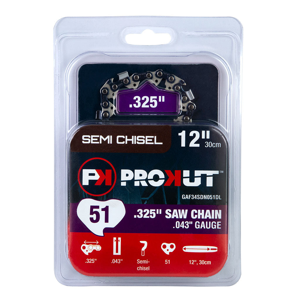 PROKUT/GA/Husqvarna SP21G Prokut Loop Of Chainsaw Chain #34Sdn .325" Mini Pitch .043" Semi Chisel 51Dl F34SDN051DL