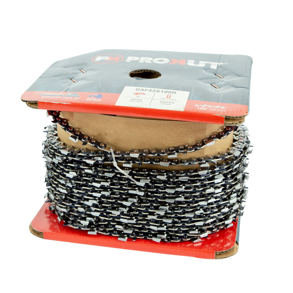 PROKUT 43S Chainsaw Chain Roll, 3/8" Pitch, .063" Gauge GAF43S100R