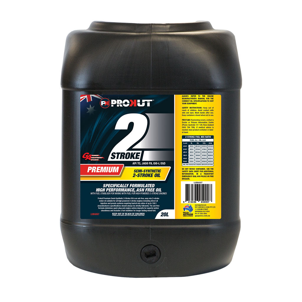 PowerMowers provides professional lawn & garden products that prioritises cutting-edge performance & user-safety. PROKUT/GA 2-Stroke Engine Oil 20L LUB6007