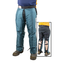 Load image into Gallery viewer, PowerMowers provides professional lawn &amp; garden products that prioritises cutting-edge performance &amp; user-safety. GA Chainsaw Chaps Large 1050mm BRG6317