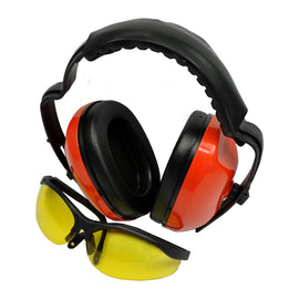 PowerMowers provides professional lawn & garden products that prioritises cutting-edge performance & user-safety. GA Earmuff & Safety Glasses Kit 27dB Noise Reduction, CE Approved, BRG7778