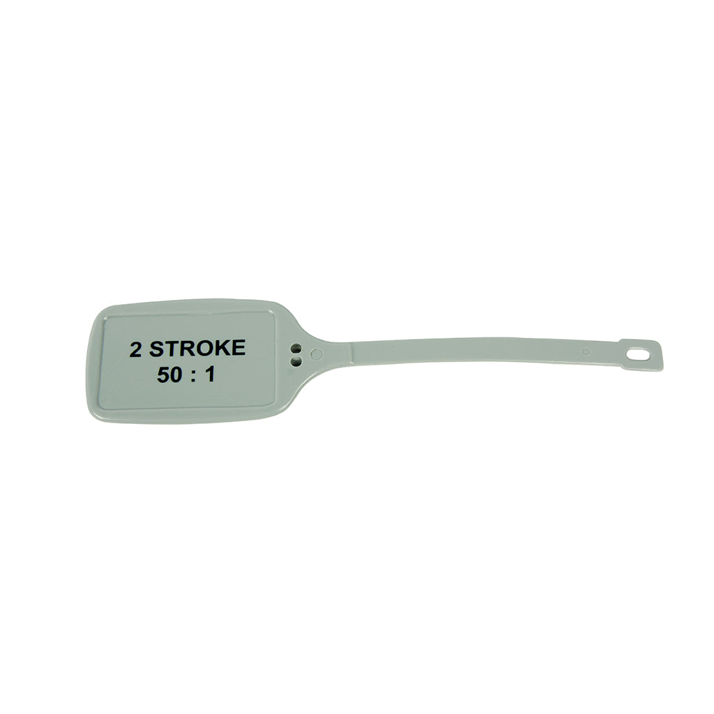 PowerMowers provides professional lawn & garden products that prioritises cutting-edge performance & user-safety. GA Fuel Identification Tags 2-Stroke 50:1 Grey Plastic (Set of 10) FUE7775