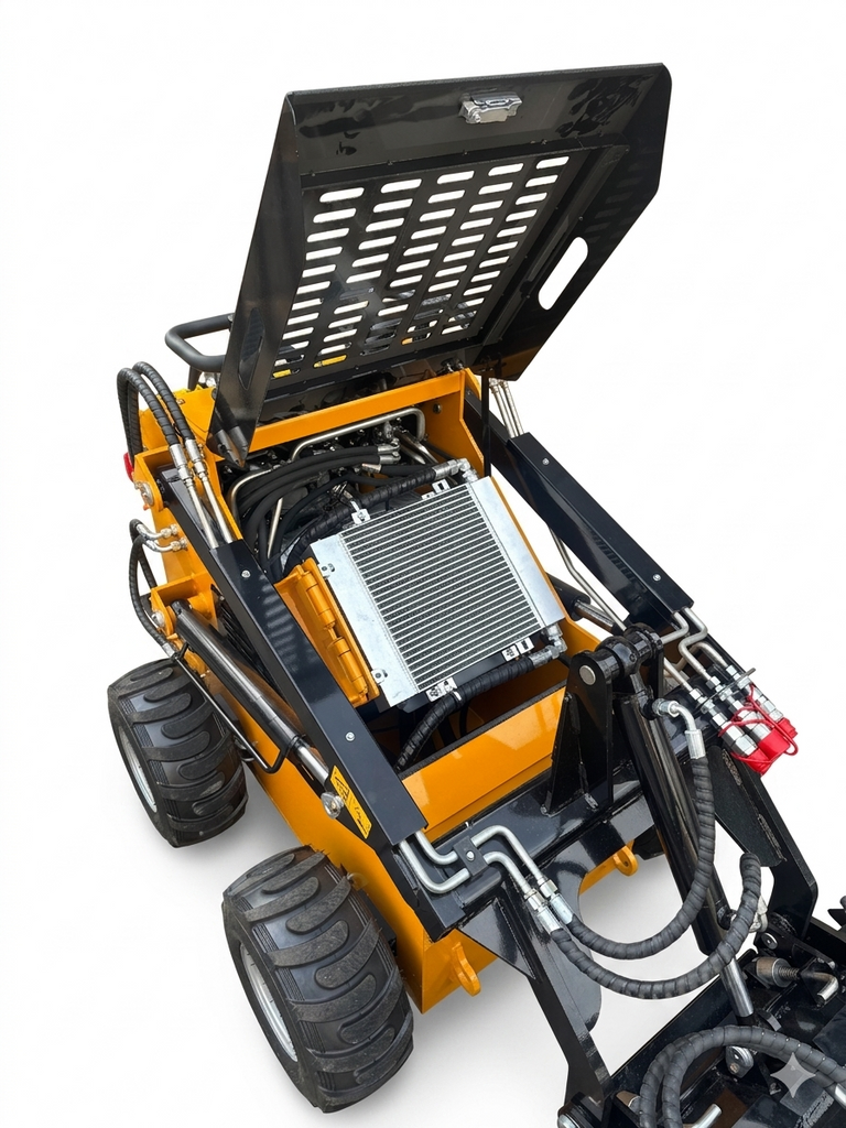 PowerMow DuraDrive Series 400W Wheeled Compact Utility Mini Skid Loader
