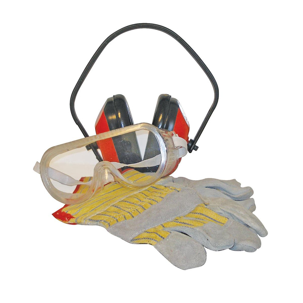 PowerMowers provides professional lawn & garden products that prioritises cutting-edge performance & user-safety. 3 Piece Safety Kit Ear Muffs/Goggles/Gloves