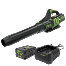 Load image into Gallery viewer, PowerMowers provides professional lawn &amp; garden products that prioritises cutting-edge performance &amp; user-safety. Greenworks 60V Axial Blower Kit with 4Ah Battery &amp; Fast Charger 2405907AUVT, 2936107AU