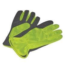 Load image into Gallery viewer, PowerMowers provides professional lawn &amp; garden products that prioritises cutting-edge performance &amp; user-safety. Hi-Vis Synthetic Leather Work Glove 