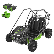 Load image into Gallery viewer, GREENWORKS 60V STEALTH Twin Series All-Terrain 2-Seat Electric Go-Kart 8.0Ah Batteries &amp; Dual Charger Kit