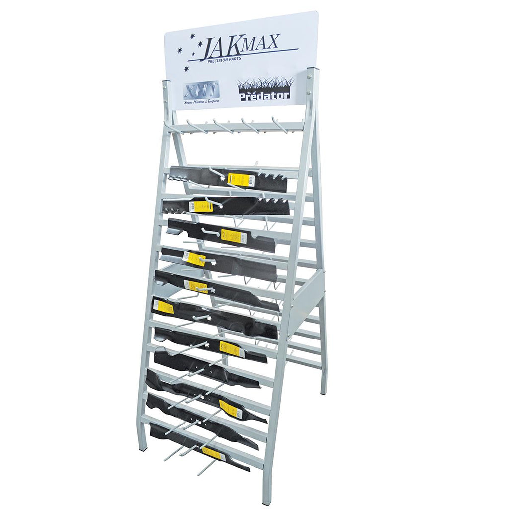 PowerMowers provides professional lawn & garden products that prioritises cutting-edge performance & user-safety. JakMax Bar Blade Rack 1 Display Header JM-BBR1