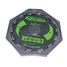 Load image into Gallery viewer, PowerMowers provides professional lawn &amp; garden products that prioritises cutting-edge performance &amp; user-safety. JakMax Brushcutter Blade 7&quot; Razor Max .325&quot; Pitch JM775
