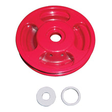Load image into Gallery viewer, PowerMowers provides professional lawn &amp; garden products that prioritises cutting-edge performance &amp; user-safety. JakMax Universal Alloy Brushcutter Head Red 14mm Centre Hole, 10mm Reducing Bush JM818
