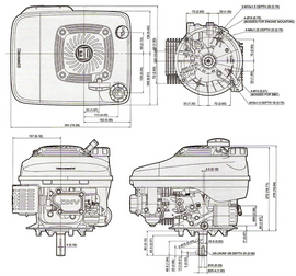 Kawasaki 4.5hp (179cc) FJ180V-BM01 Vertical Shaft (25mm) Petrol Engine ENG7821