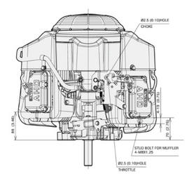 Kawasaki 24hp (726cc) FR730V-S00-S V-Twin Vertical Shaft (1