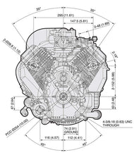 Load image into Gallery viewer, Kawasaki 23.5hp (726cc) FX730V-FS12-S Commercial Vertical Shaft (1&quot;) w/ Heavy-Duty Air Filter Ride-on ZTR Petrol Engine ENG7605