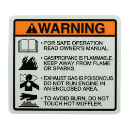 PowerMowers provides professional lawn & garden products that prioritises cutting-edge performance & user-safety. Kawasaki Warning Label KAW56071-0216