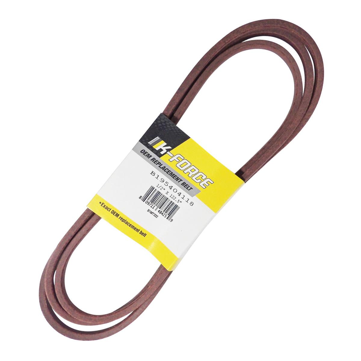OakTen Deck Belt for MTD 754-04118, 954-04118 Dry Cover 1/2 in. x 122-1