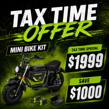 Load image into Gallery viewer, GREENWORKS 60V STEALTH Twin Series Off-Road Electric Mini Bike 8.0Ah Batteries &amp; Dual Charger Kit 7403707AU TAX TIME SALE