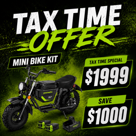 GREENWORKS 60V STEALTH Twin Series Off-Road Electric Mini Bike 8.0Ah Batteries & Dual Charger Kit 7403707AU - FREE REDEMPTION KIT
