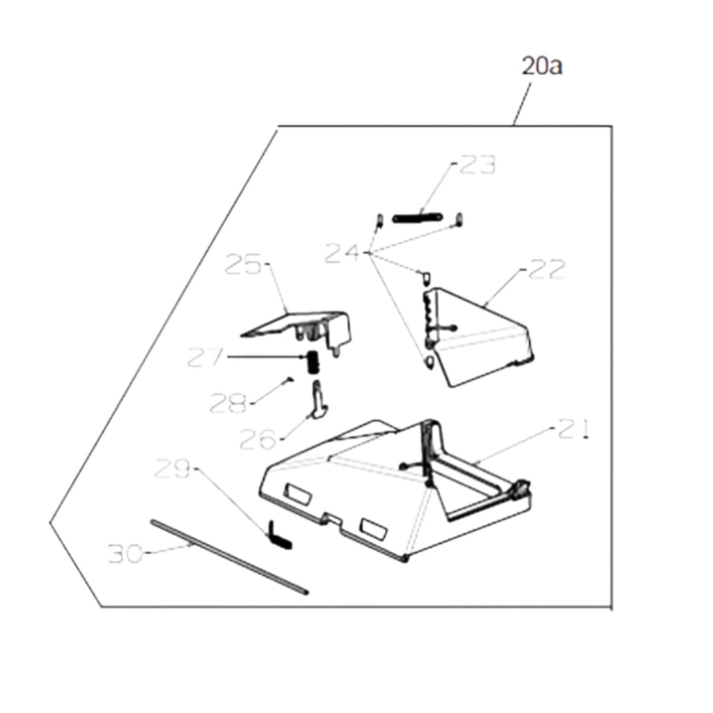 Masport Genuine 18" Mower Plastic Rear Catcher-Flap 981649