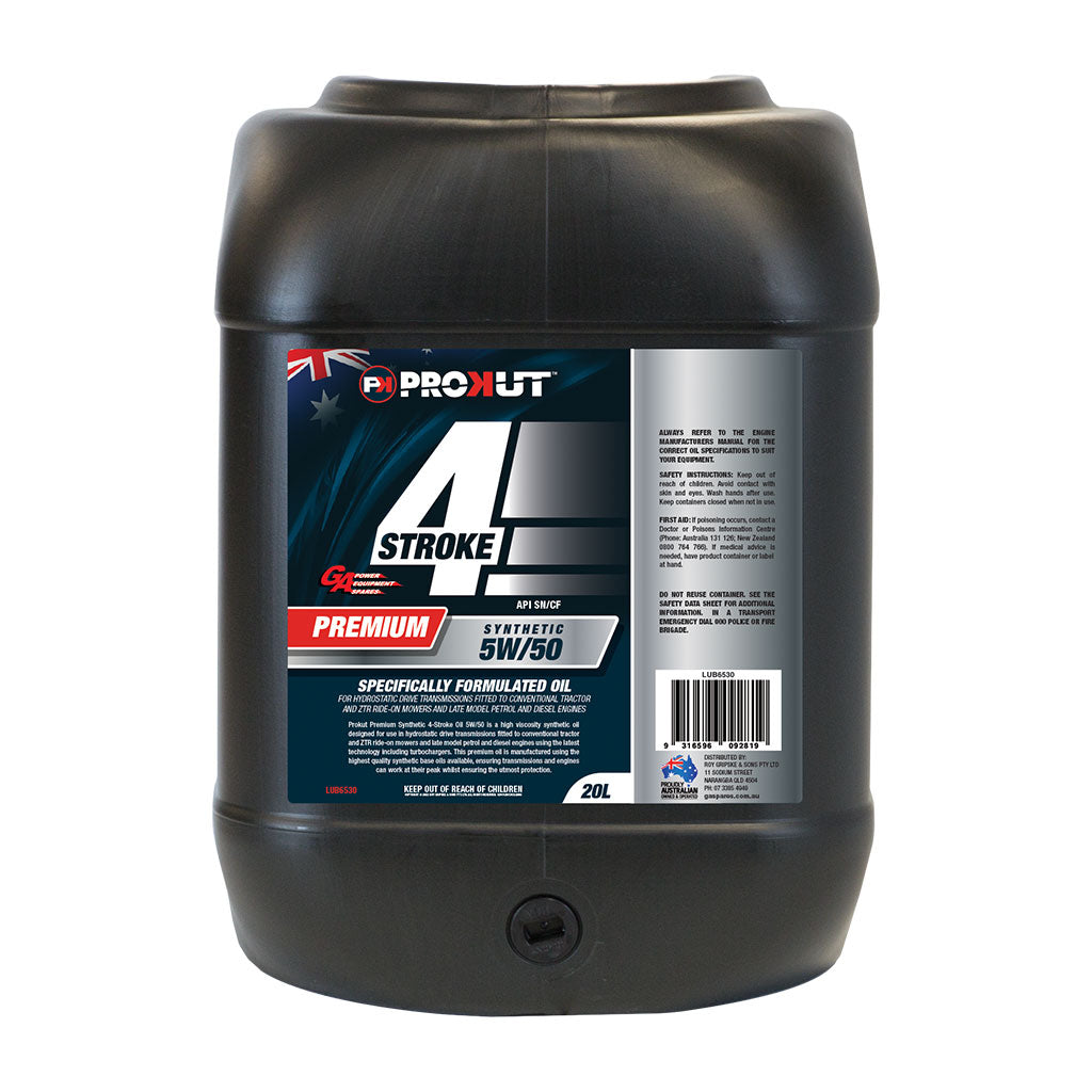 PowerMowers provides professional lawn & garden products that prioritises cutting-edge performance & user-safety. GA/PROKUT 5W50 Synthetic 20L Engine Oil LUB6530