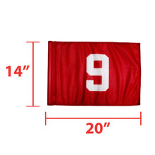 Load image into Gallery viewer, PowerMowers provides professional lawn &amp; garden products that prioritises cutting-edge performance &amp; user-safety. BG1007WH/RET Flag Tube White with Red Numbers 1-9 Set of 1