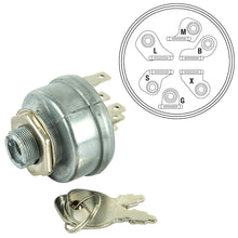 Load image into Gallery viewer, Murray/GA/Briggs &amp; Stratton SWT5486/SWT1036 Ignition Switch 6 Pin 92377, 493625