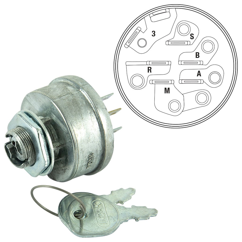 Kohler/TORO/GA SWT5866/CH11/CH12/CH14/CH18 Ignition Switch 6 Pin 103991, SWT5866