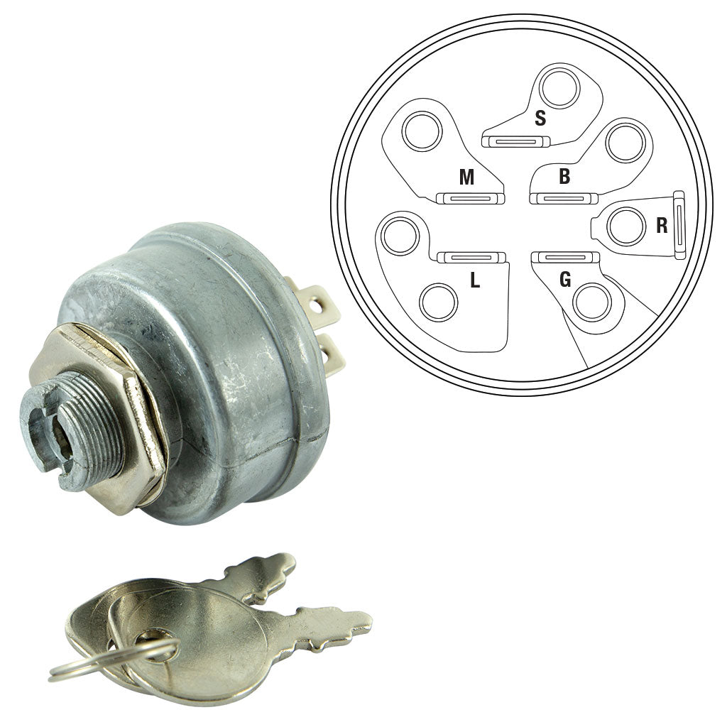 Briggs & Stratton/GA/sabre/John Deere/Scag SWT6059/AM119111/SWT1036 Ignition Switch 692318, 493625