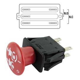 GA/Ariens/Bobcat/Cub Cadet/Exmark/John Deere/Kubota/Scag/Snapper/TORO SWT6325/AM118802/AM119139/K1211/MX3450 Pto Switch K1211-62230, K1211-62231